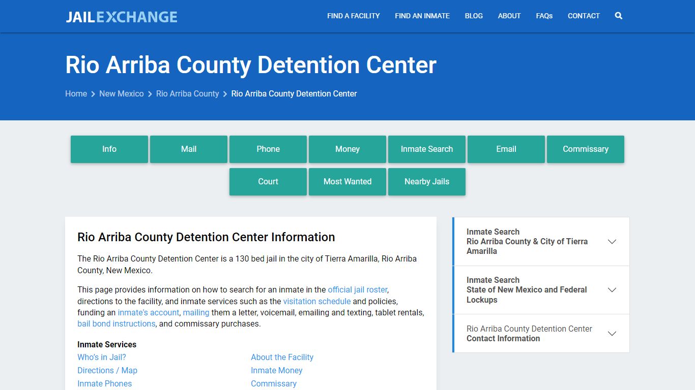 Rio Arriba County Detention Center - Jail Exchange